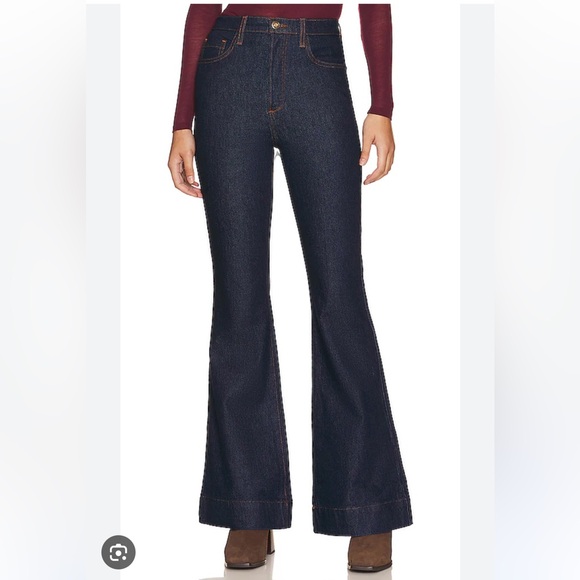 Favorite Daughter Valentina Super High Rise Flare Pepper Wash 31 - Picture 2 of 6